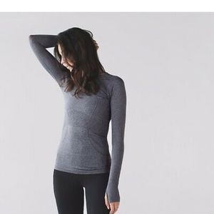 Lululemon Gray Heathered Swiftly Tech Top 10